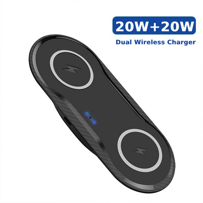 Încărcător fără fir dual 2 în 1 rapid de 20 W pentru Airpods Pro pentru iPhone 8 X XR XS 14 13 12 11 Pro Samsung S22 S21 Încărcare prin inducție