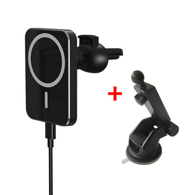 Încărcător magnetic Macsafe de 15W pentru iPhone 13Pro 12 Pro Max 12Mini Încărcător fără fir Macsafing Suport pentru ventilație de mașină carregador sem fio