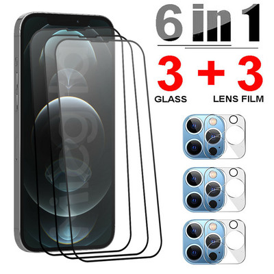 Karastatud klaas telefonile iphone 13 Pro Max iphone 13 mini ekraanikaitse 3D kaamera objektiivi klaasist kattekile telefonile iphone 13 Pro Glass
