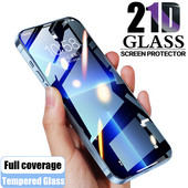 Rūdīts stikls iPhone 12 Pro Max ekrāna aizsargs iPhone 11 13 pilna vāka stikls 6 7 8 Plus X Xs Max Se 2020 Xr plēves futrālis