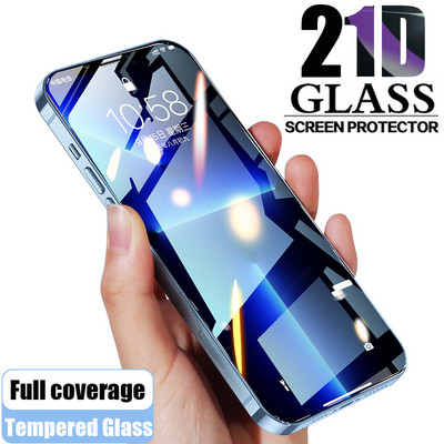 Tempered Glass For iPhone 12 Pro Max Screen Protector For iPhone 11 13 Full Cover Glass 6 7 8 Plus X Xs Max Se 2020 Xr Film Case