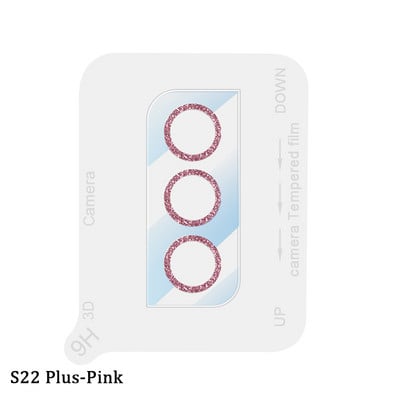 Glitter objektiivi kile Samsung Galaxy S22 Ultra Plus karastatud klaasist kaitseümbris Samsung S22 S22Plus kaamera objektiivi kaitsele
