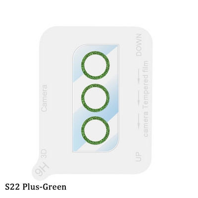 Glitter objektiivi kile Samsung Galaxy S22 Ultra Plus karastatud klaasist kaitseümbris Samsung S22 S22Plus kaamera objektiivi kaitsele