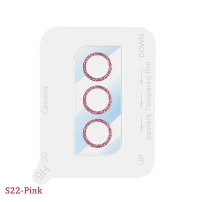 Glitter objektiivi kile Samsung Galaxy S22 Ultra Plus karastatud klaasist kaitseümbris Samsung S22 S22Plus kaamera objektiivi kaitsele