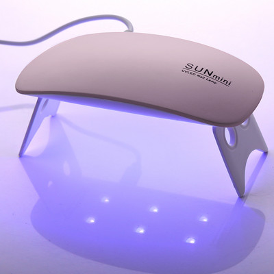 Mini 6W nagų džiovintuvas LED UV lempa Micro USB gelinio lako kietėjimo mašina nagų dailės įranga 3LEDS karoliukai nagų priežiūros priemonė