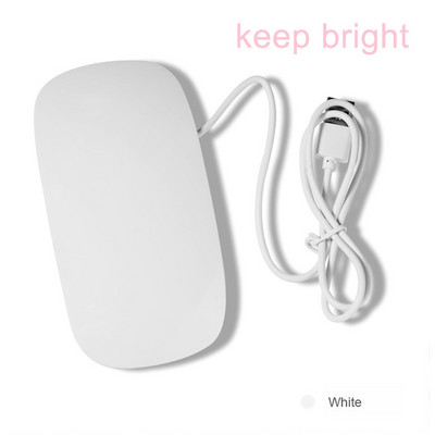6W mini nagų džiovintuvo mašina, nešiojama 6 LED UV manikiūro lempa namuose naudojama nagų lempa, skirta džiovinti nagų lako laką su USB kabeliu