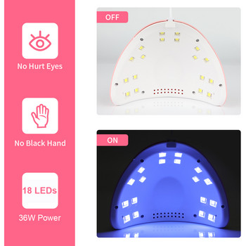 Λάμπα LED για στεγνωτήριο νυχιών για νύχια 18 λάμπα UV Beads Drying All Gel Polish Charge USB Επαγγελματικός εξοπλισμός για μανικιούρ νυχιών