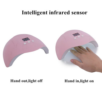 Μηχάνημα ζεστού στεγνωτηρίου νυχιών Φορητό καλώδιο USB Οικιακή χρήση Λάμπα νυχιών για στέγνωμα Βερνίκι ωρίμανσης νυχιών με 18 τμχ Χάντρες λάμπα UV LED