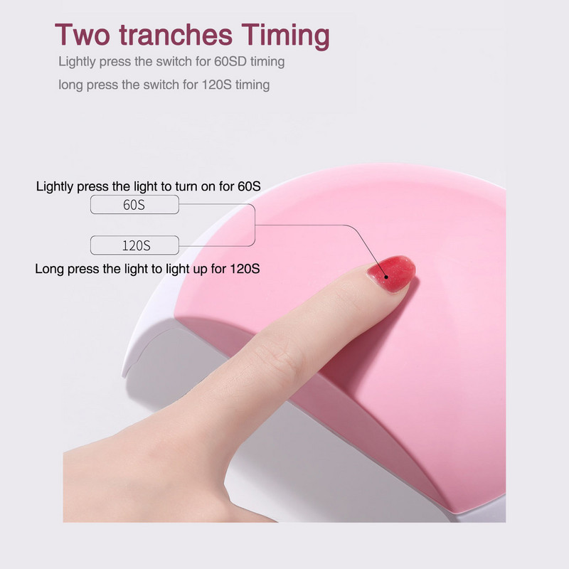 LED lámpa manikűrhöz 30 W Mini UV lámpás körömszárító minden UV géles körömlakk kikeményítéséhez USB Smart Timer Napfény körömdíszítő eszközzel