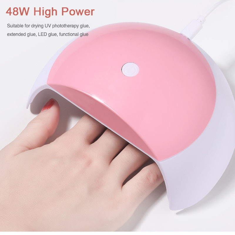 LED lámpa manikűrhöz 30 W Mini UV lámpás körömszárító minden UV géles körömlakk kikeményítéséhez USB Smart Timer Napfény körömdíszítő eszközzel