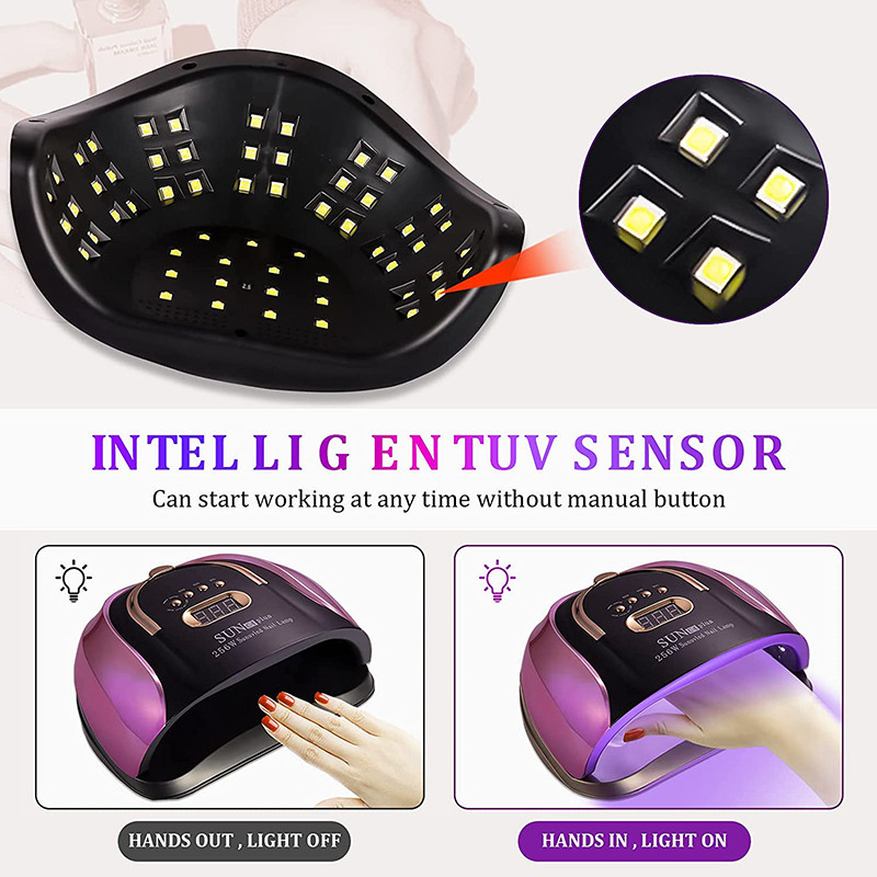 UV LED svjetiljka za nokte Gel svjetlo za nokte za UV gel lak za nokte 57LED UV sušilica s 4 tajmera Profesionalna za Nail Art kućni salon