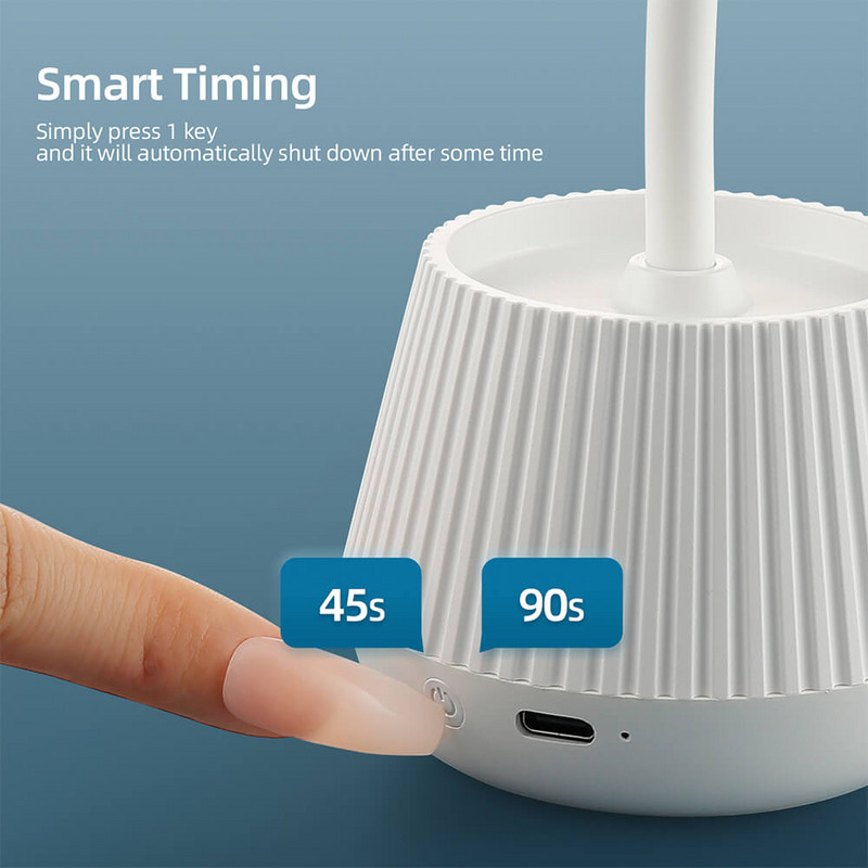 Mini nagų LED lempa 24W nagų džiovintuvas netikrų nagų manikiūro lakas klijai greitai džiūstantis UV šviesos nagų lempa 360° lankstomas stalinės lempos dizainas