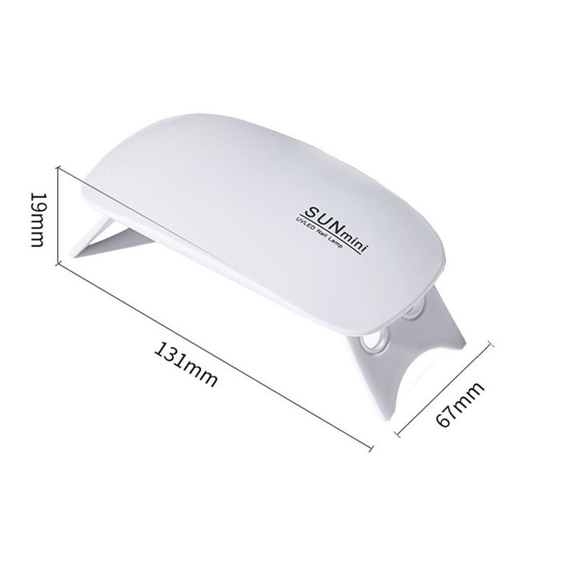 6 W-os mini körömszárító professzionális körömlámpa fehér rózsaszín UV LED lámpa USB kábellel Hordozható manikűr eszközök gél alapú lakkhoz