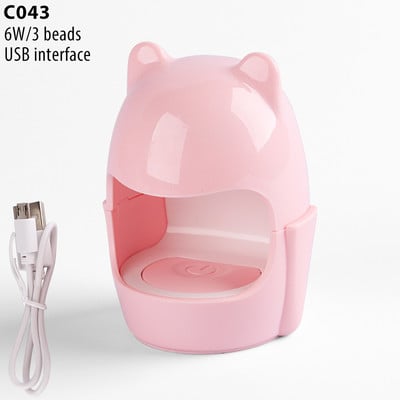 6W Mala svjetiljka za sušenje noktiju Jajesta UV LED lampa za jedan prst Kabina za sušenje gela za manikuru Oprema za uređenje noktiju GLC043