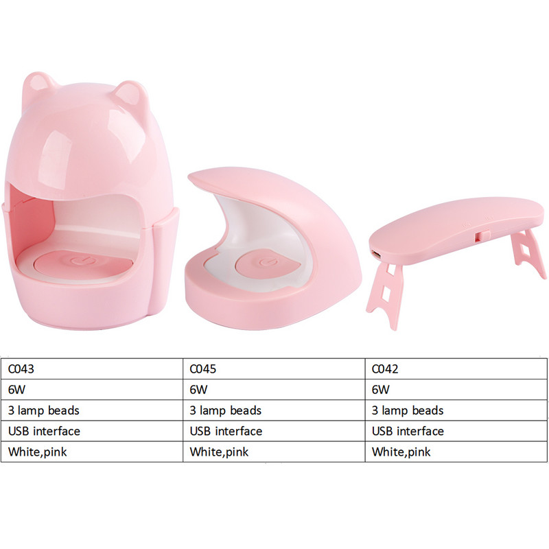 6W Mala svjetiljka za sušenje noktiju Jajesta UV LED lampa za jedan prst Kabina za sušenje gela za manikuru Oprema za uređenje noktiju GLC043