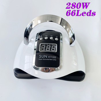 Λάμπα στεγνώματος νυχιών 280W για μανικιούρ 66 Led UV Lamp For Nail Polish Gel Polish With Smart Sensor Professional Nail Salon Equipment