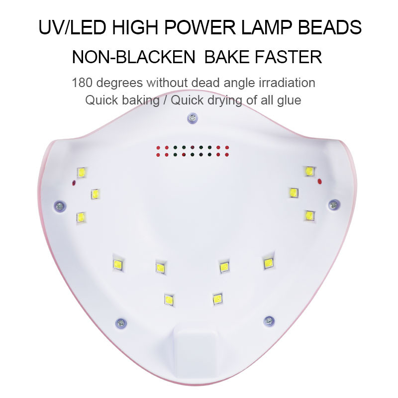 12 W körömszárító gép UV LED lámpa hordozható USB-kábel otthoni használatra UV gél lakk kikeményítő 12 LED lámpa körömdíszítő manikűr eszköz