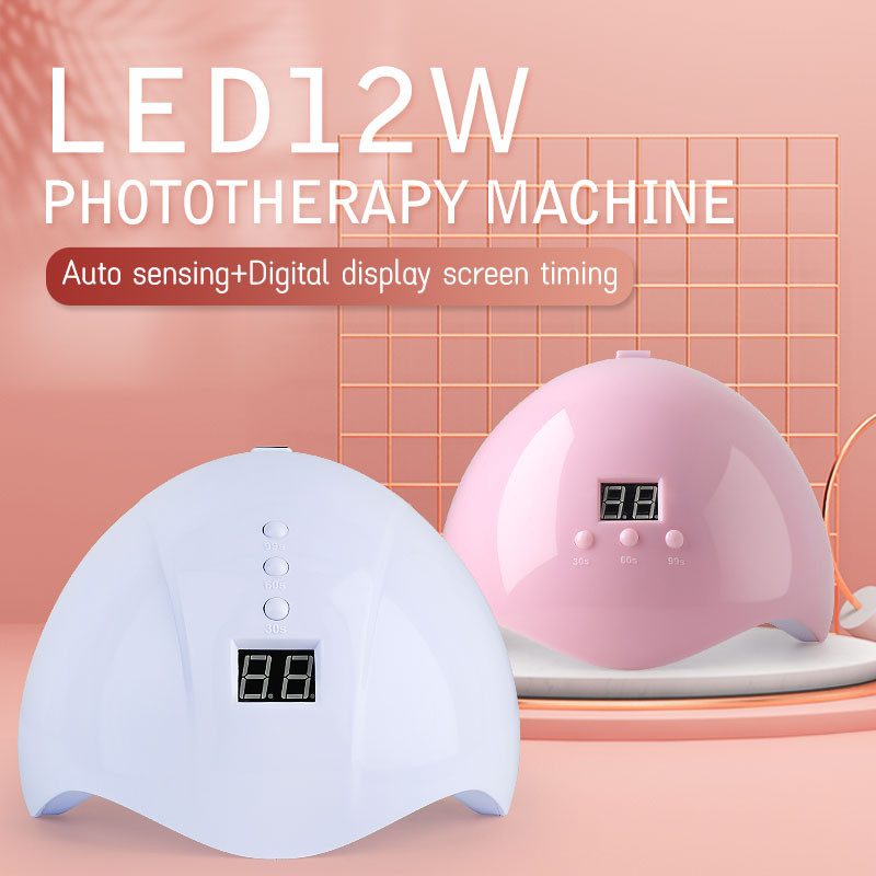 12 W körömszárító gép UV LED lámpa hordozható USB-kábel otthoni használatra UV gél lakk kikeményítő 12 LED lámpa körömdíszítő manikűr eszköz