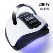 SUN X11 MAX UV LED körömlámpa manikűrhöz 280W géllakk szárítógép nagy LCD Touch 66LEDS intelligens körömszárítóval