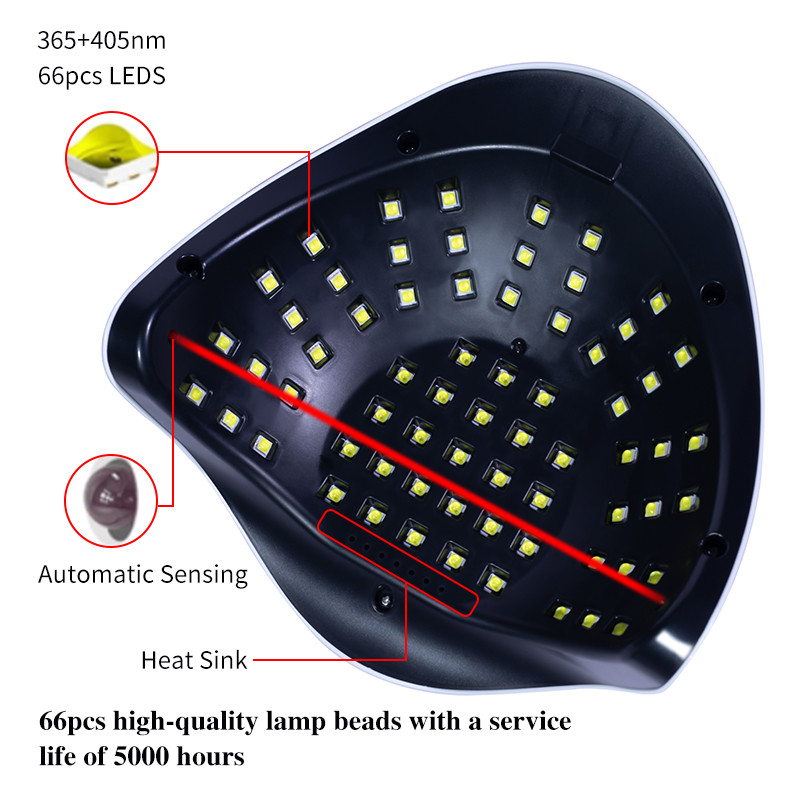 SUN X11 MAX UV LED körömlámpa manikűrhöz 280W géllakk szárítógép nagy LCD Touch 66LEDS intelligens körömszárítóval