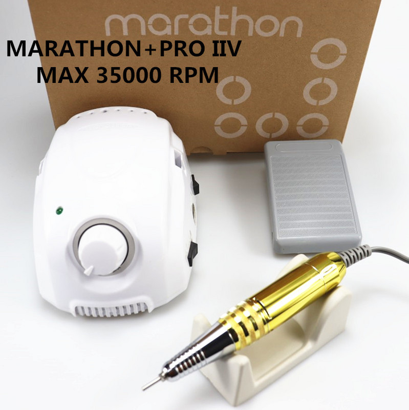 MARATHON-Champion 3 PRO XII fogantyús 35K/40K elektromos körömfúró STRONG 210 mikromotoros csiszológép körömdíszítő szerszámokhoz