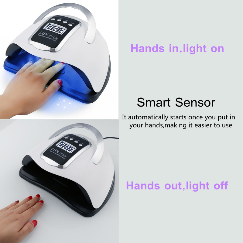 SUN X11 MAX UV szárító lámpa Körömlámpa köröm géllakkhoz Motion Sensing Professzionális UV lámpa manikűr szalonba