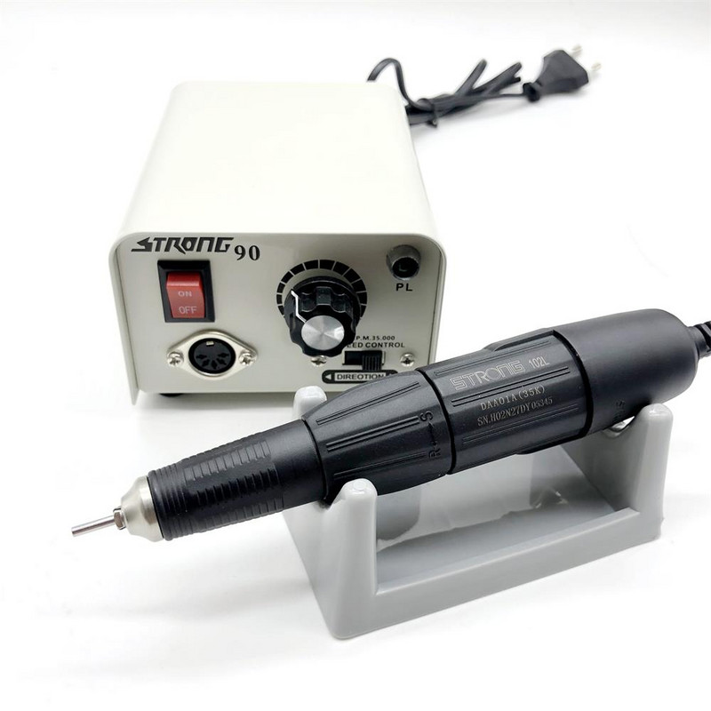 Strong 90 Elektromos vezérlődoboz 65W Erős 102L Mikromotor Kézidarab Strong 210 Elektromos manikűr gép Körömfúró vágó készlet