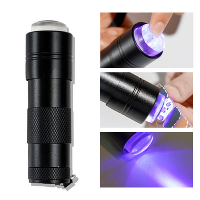 Мини UV гел сушилня за нокти Portabe Фенерче Акрилна UV гел Nail Art лампа Машина за втвърдяване 12бр. LED лампи със смола Инструменти за маникюр