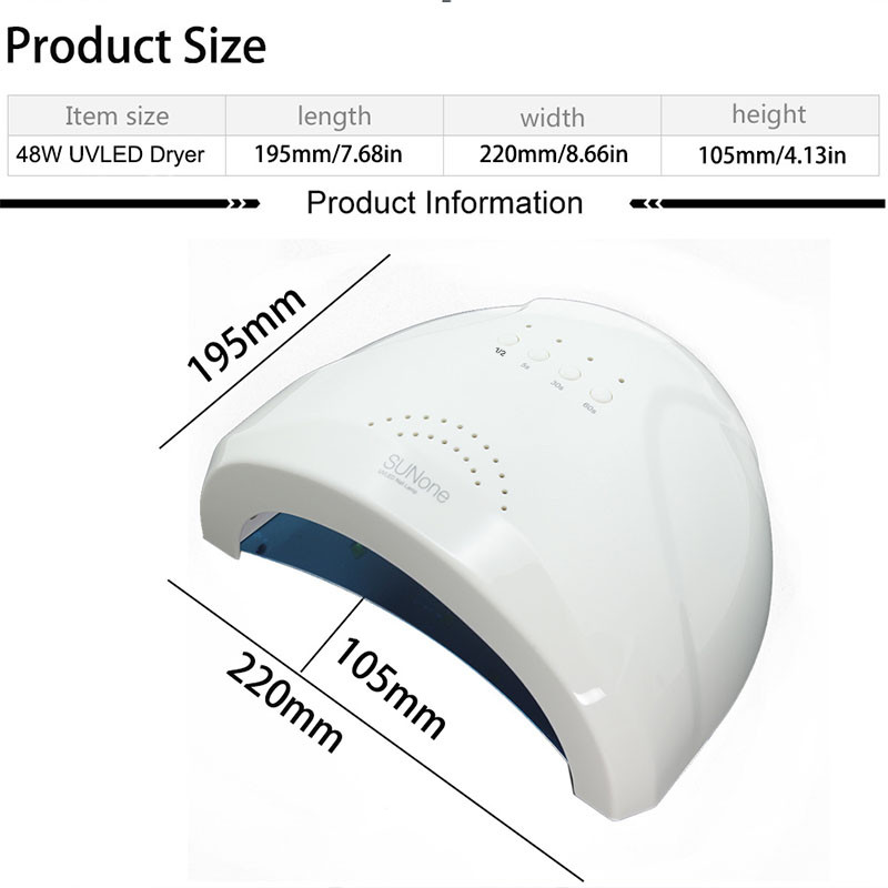 SUNone 48W UV lámpa körömszárítóhoz 30 DB LED lámpa manikűr kötő poli géles körömlakk szárításhoz mozgásérzékelős körömeszközökkel