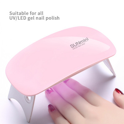 Nail Lamp 6w mini Nagų džiovintuvas balta rožinė UV LED lempa Nešiojama usb sąsaja Labai patogu naudoti namuose