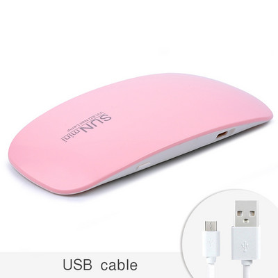 SUN Mini 6W körömszárító gép hordozható 6 LED UV manikűr lámpa otthoni használatra köröm lámpa körömlakk lakk szárításához USB kábellel