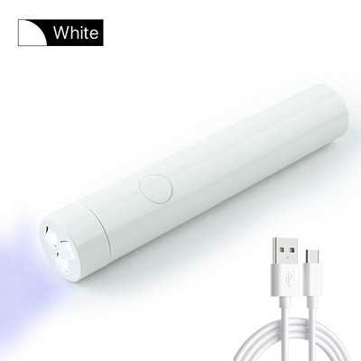 Mini küünekuivati 200 mAh aku küünelampiga USB kaasaskantav taskulambi pliiatsi tüüpi LED-valgusteraapia masin ultraviolettkiirgusega küpsetuslamp