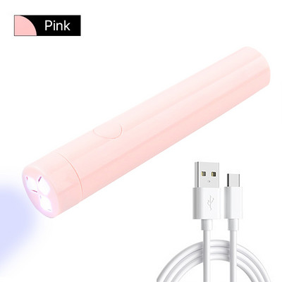 Mini küünekuivati 200 mAh aku küünelampiga USB kaasaskantav taskulambi pliiatsi tüüpi LED-valgusteraapia masin ultraviolettkiirgusega küpsetuslamp