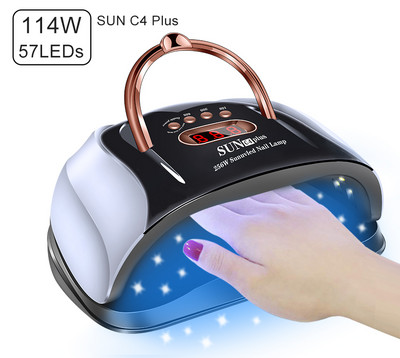114/90/54W UV LED lempos nagų džiovintuvas su automatiniu jutikliu 57/21 LED UV ledo lempa džiovinimui Gelio lako laikmatis Automatinio manikiūro įrankiai