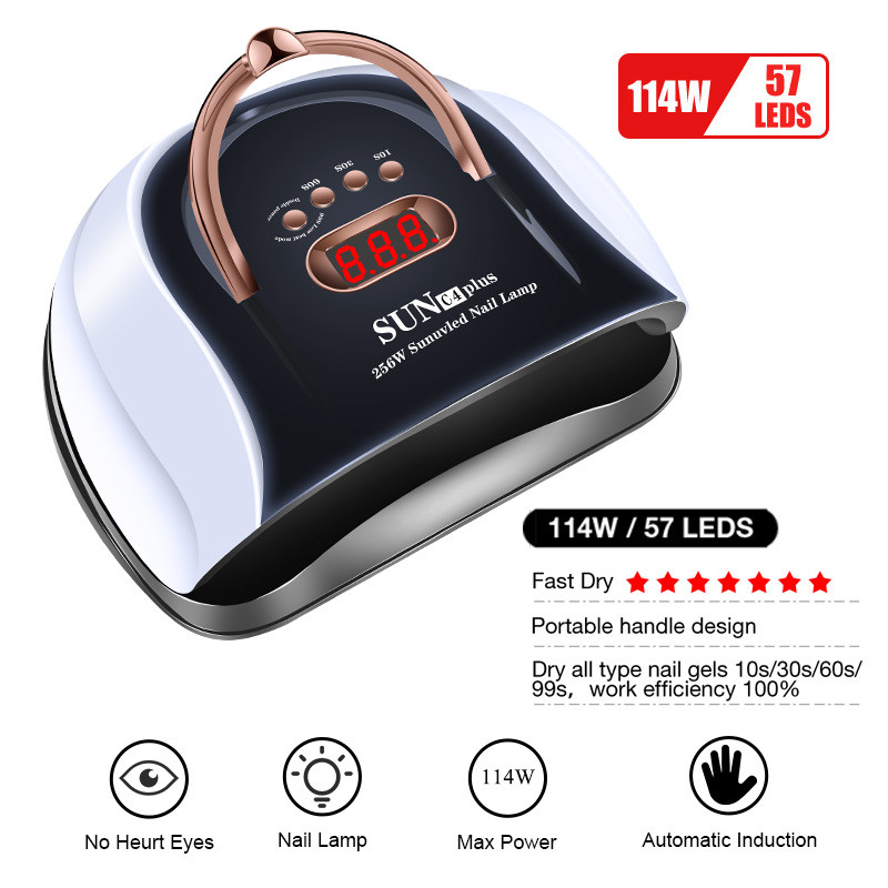 114/90/54 W UV LED lámpás körömszárító automata érzékelővel 57/21 LED UV jéglámpa szárításhoz Gél Lakk időzítő Automatikus manikűr eszközök