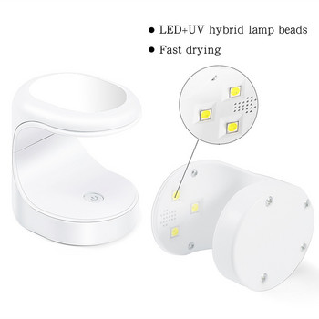 Mini Nail Dryer UV Lamp Μηχανή μανικιούρ Λάμπα LED Εργαλεία μανικιούρ Single Finger Nails Art UV Gel Polish Nail Dryer Λάμπα νυχιών USB