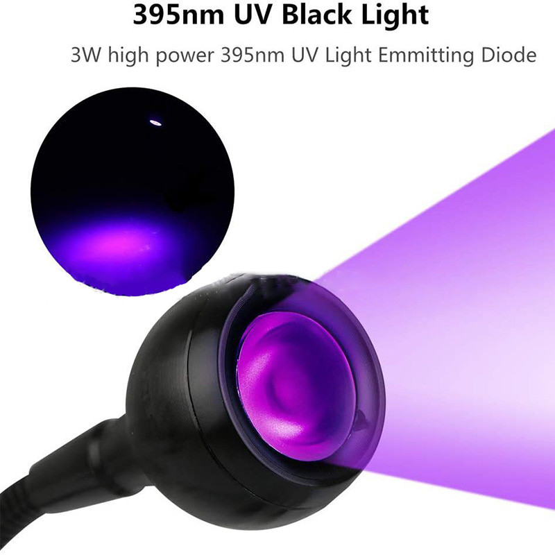 LOOTAAN USB настолна мини лампа за нокти Преносима закопчаваща се гъвкава ярка LED UV лампа Регулируема машина за сушене на лепило за сушене на лак