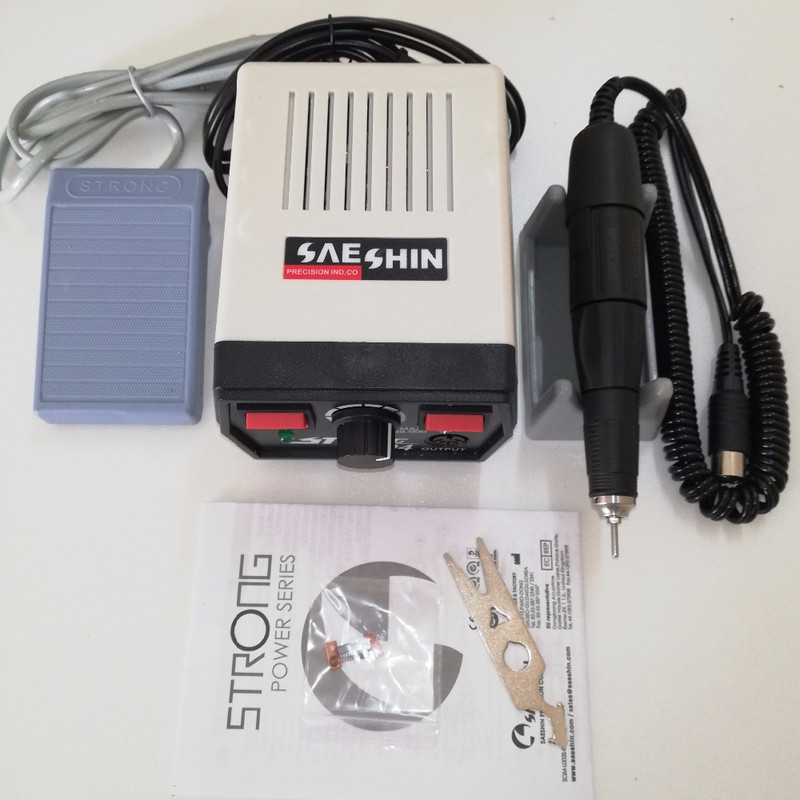 2018 Nou Sosire Strong 204+STRONG 210 Mâner 2.35 Mașină de găurit pentru unghii Manichiură Pedichiură Biți de pile electrice Echipament pentru arta unghiilor