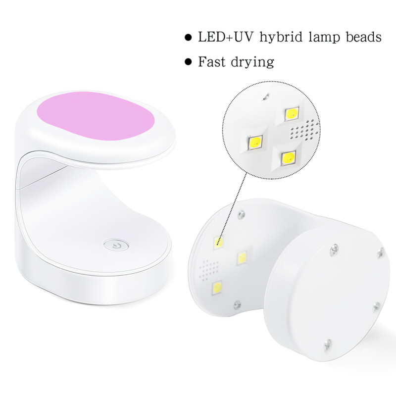 16 W körömszárító lámpa UV LED lámpa Köröm Mini hordozható körömszárító USB kábellel Gél körömlakk szárító Ajándék Otthoni Utazás