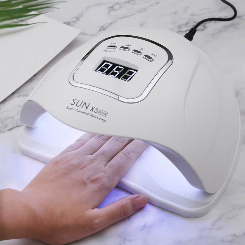 80 W SUN X5 Max LED UV lámpa Körömszárító géllakk kötőlámpa automatikus érzékelővel LCD kijelzővel 45LED lámpa női körömszárítóhoz