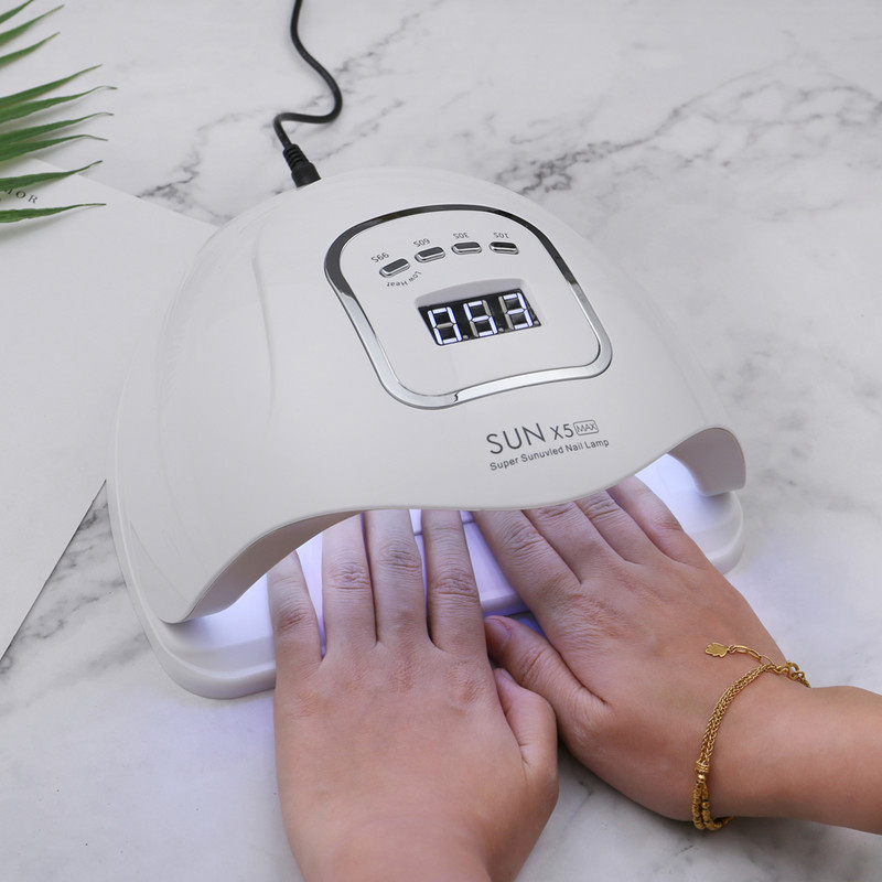 SUN X5 Max UV LED lámpás körömszárító automata szenzoros LCD kijelzővel 45LED Nails UV lámpa manikűr zselé műkörmökhöz