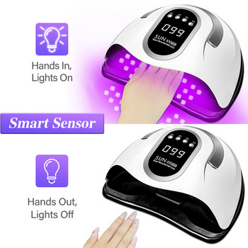 300w 66 светодиода UV LED лампа за сушене на нокти за маникюр 4 режима сушилня за лак с LCD дисплей Лампа за сушене на нокти за инструменти за ноктопластика