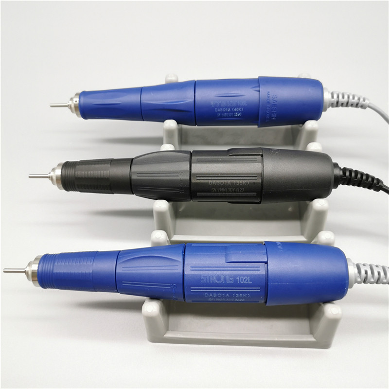 Gręžimo rašiklis STRONG 210 105 102LN H37L1 Sh20N 102 rankena 35K & 40K & 45K RPM manikiūro grąžtas Marathon mikromotorinis poliravimo antgalis