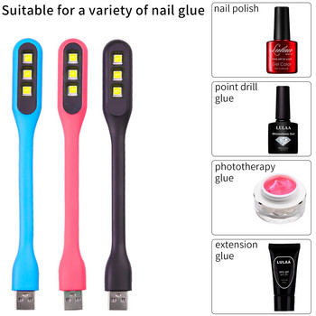 HALAIMAN Mini Φορητό Λάμπα Led για Νύχια Λάμπα Led Uv Λάμπα στεγνώματος νυχιών Uv Light For Gel Nails Polish Tools All For Manicure