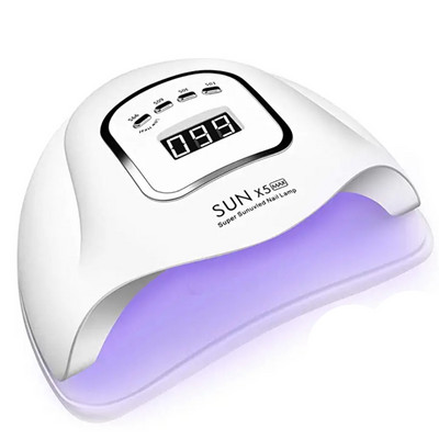 Lampă UV LED pentru unghii SUN X5/X10 pentru manichiură Uscător de unghii profesional 120W cu Lampă pentru uscare unghii cu 45 leduri pentru oja cu gel cu uscare rapidă