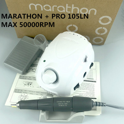 STRONG MARATHON Championship-3 Strong 210 PRO 105LN Fogantyú 50000 rpm Elektromos manikűr Körömfúró gép FORTE 210 Nail art Tool
