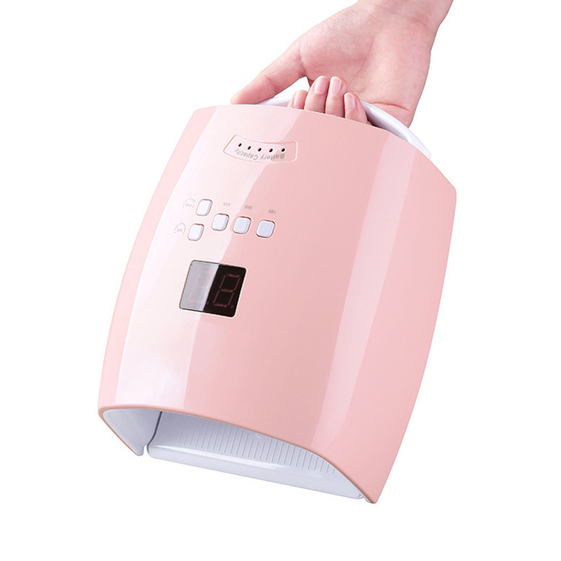 Akkumulátoros körömlámpa fogantyúval 66 W vezeték nélküli gél lakk szárító vezeték nélküli LED lámpa körmökhöz Újratölthető köröm UV LED lámpa