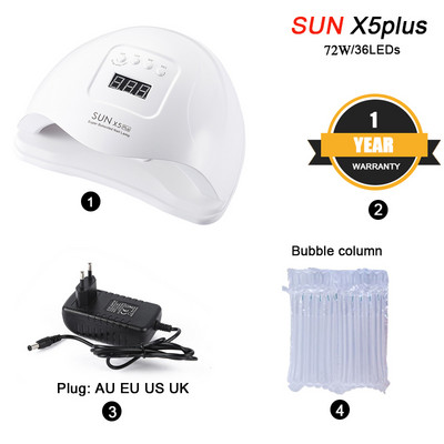SUN X5 Plus UV LED lámpa Körömszárító Manikűr Köröm Lámpa UV fény zselés körömhöz Motion Sensing professzionális manikűr lámpával
