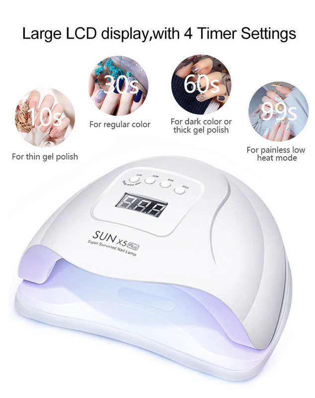 SUN X5 Plus UV LED lámpa Körömszárító Manikűr Köröm Lámpa UV fény zselés körömhöz Motion Sensing professzionális manikűr lámpával