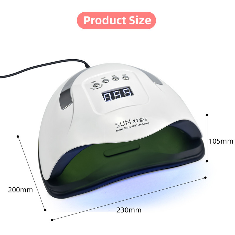 114 W SUNX7 MAX UV LED lámpás körömszárító minden zseléhez 57 LED szárító lámpalakk napfény időzítő 10/30/60 mp körömszárítóhoz